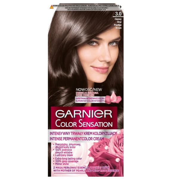 Garnier Color Sensation Creme Hårfarve 3.0 Prestigefyldt Mørk Brun