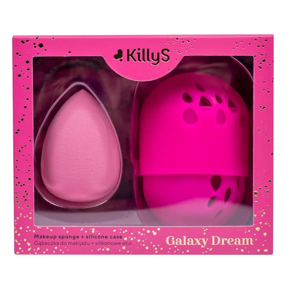 KillyS Galaxy Dream makeup-svamp med silikonfodral