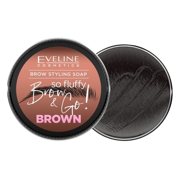 Eveline Cosmetics Brow&Go! Ögonbryn Stylingtvål Brun, 25g