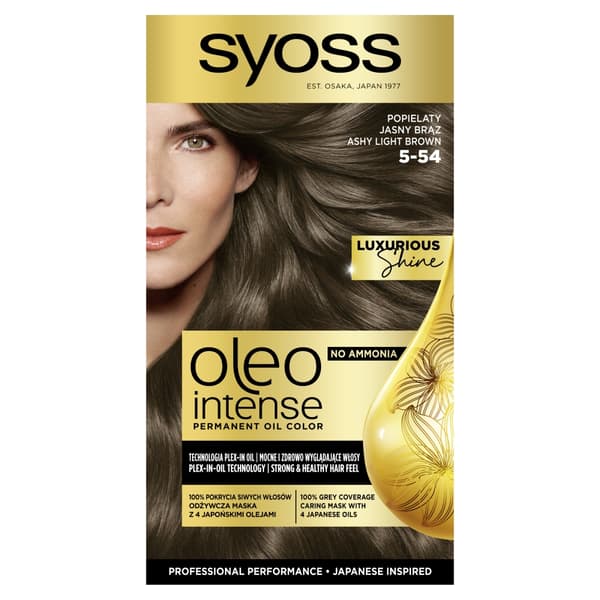 Syoss Permanent Hårfarve med Olie 5-54 Askelys Brun