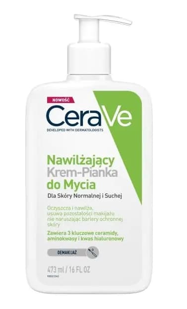 CeraVe Kosteuttava Puhdistusvaahto Normaalille ja Kuivalle Iholle, 473 ml
