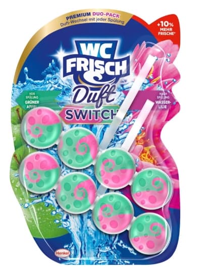 WC Frisch Duft Switch Toiletophæng Æble & Vandlilje, 2 x 50 g