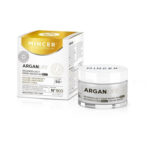 Mincer Pharma ArganLife Återställande Nattkräm-Mask No.803, 50ml
