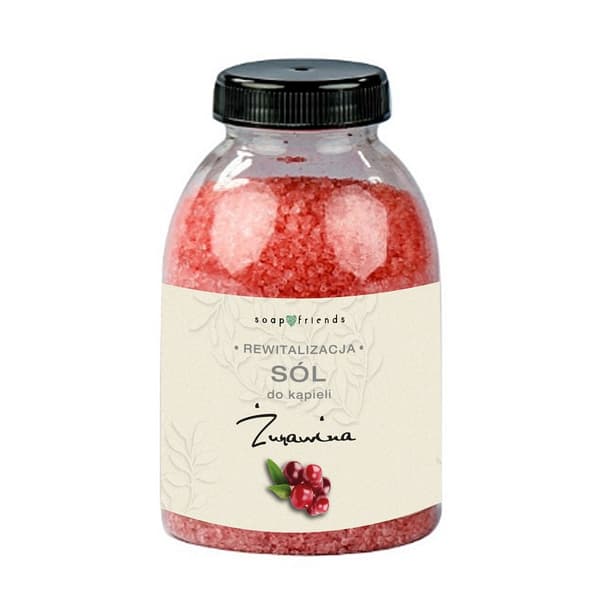 Soap&Friends Finmalet Badsalt Tranbär, 250g