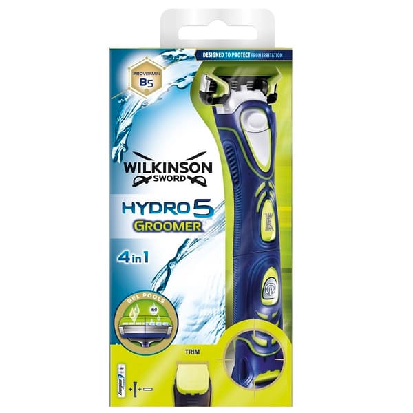Wilkinson Sword Hydro 5 Groomer Vaihtoteräteräisiä Parranajokone Miehille, 1 kpl