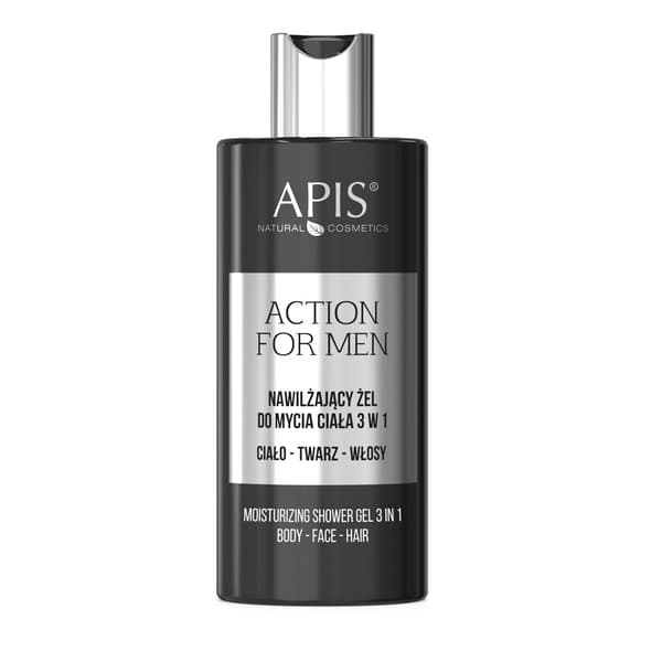 Kosteuttava 3-in-1 Suihkugeeli Miehille, Apis Action, 300ml