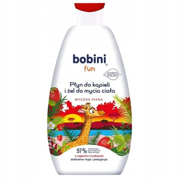 Bobini Fun Jordbær Duftende Bad- og Kropsvask 500ml