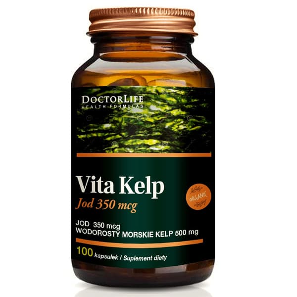 Livslæge Vita Kelp Økologisk 500mg Økologisk jod, 100 kapsler