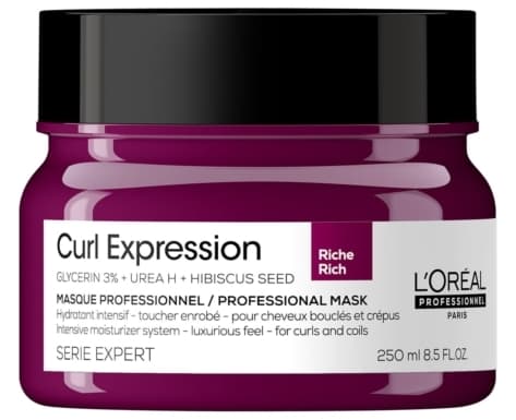 L'Oreal Professionnel Serie Expert Kiharakkuuden Intensiivisesti kosteuttava rikas hiusnaamio, 250ml