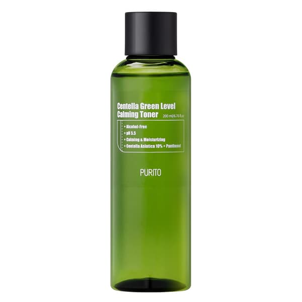 Purito Centella Green Toner med beroligende ekstrakt fra asiatiske centellakrydderier, 200 ml