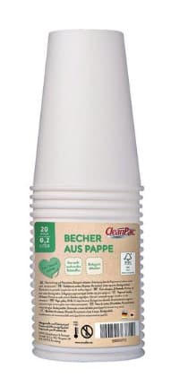 Ren & Frisk, Pappersmugg, 0,2l, 20-pack