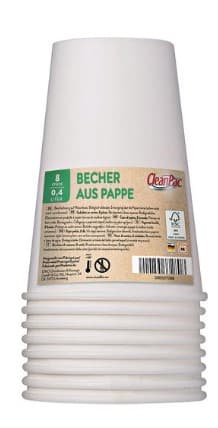 Ren Papirkop, 0,4 l, 8 stk.
