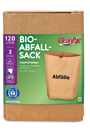 Natursäck, Organiskt Avfallspåse, 120l, 3 stycken