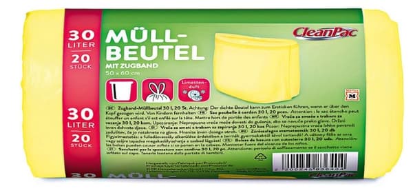 RenSpråk, Soppåsar med dragsko 30L, Lime, 20-pack