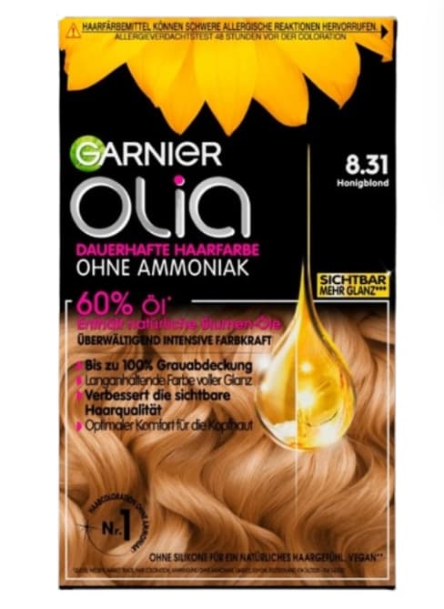 Garnier, Olia, Hårfärg, 8.31 gyllene askblond, 1 styck