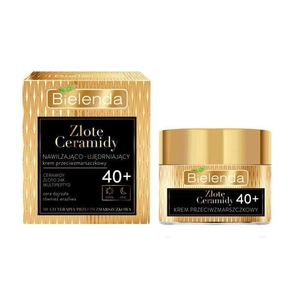 Bielenda Guld Ceramider Fugtgivende og opstrammende anti-rynke dag- og natcreme 40+ , 50 ml.