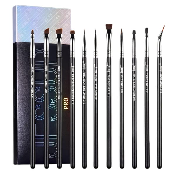 Jessup Pro Makeup Eyelinerborste Set för Ögonmakeup T324, 11 Delar