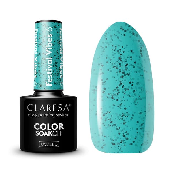 Claresa Soak Off UV/LED Gel Polish Festival Vibes 6,5g - Professionell Hybridlack för Naglar
