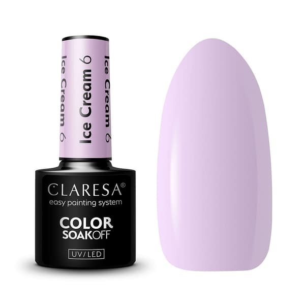 Claresa Kynsilakka Soak Off UV/LED Jääkerma, 6,5 g