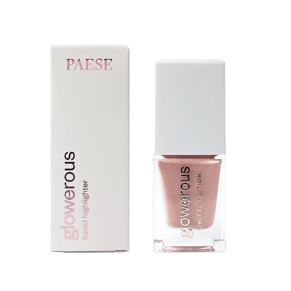 Paese Glowerous Flydende Ansigt og Krop Highlighter Sparkle Rose, 16 ml