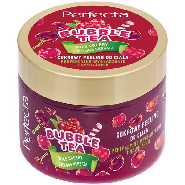 Perfecta Kupliva Tee Sokerikuorinta keholle Villikirsikka, 300 g
