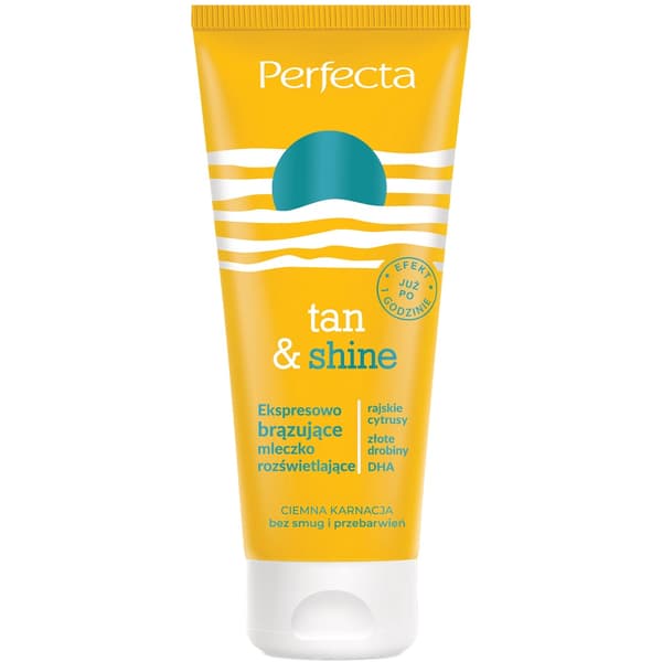 Perfekt Tan & Shine Ekspres Mælk til Bronzering og Glød, 200 ml
