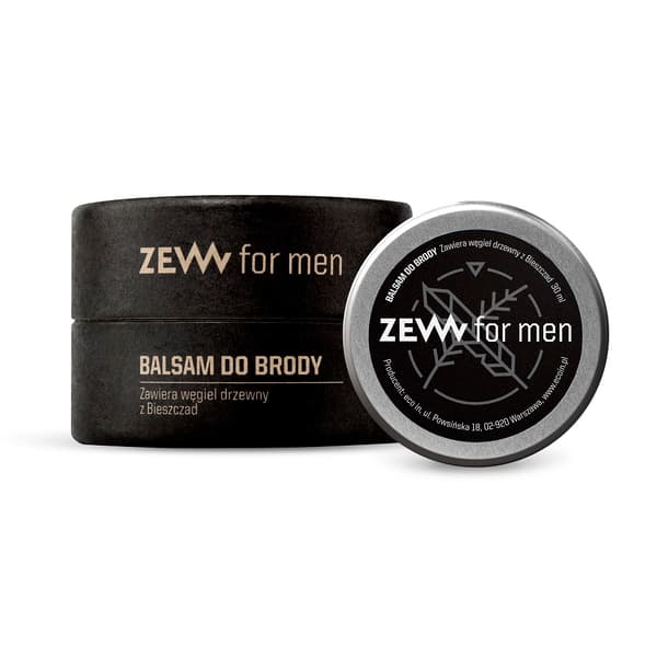 Zew For Men Skægbalsam med Aktivt Trækul, 30 ml