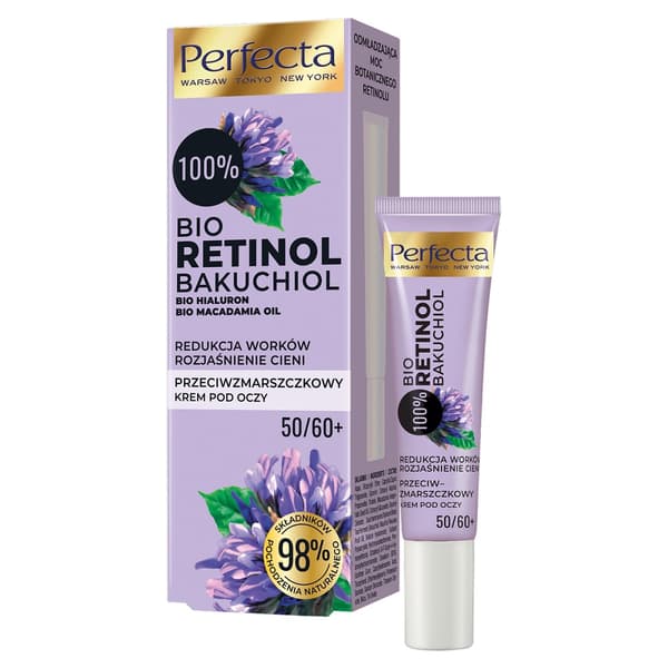 Perfecta Bio Retinol Anti-Rynke Øjencreme til Øjenområde, Alder 50/60+, 15 ml