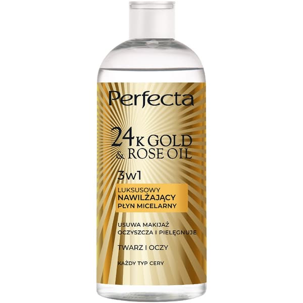 Perfecta 24K Guld & Rose Olie Luksuriøs Fugtgivende Micellarvand, 400 ml