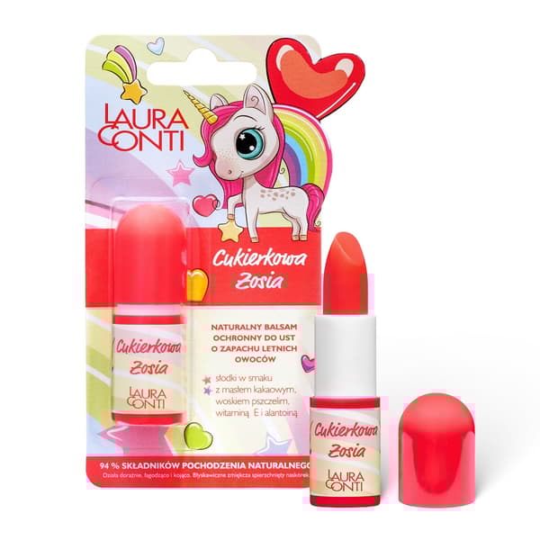 Laura Conti Cukierkowa Zosia Skyddande Läppbalsam med Sommarfrukt Doft, 3.8 g