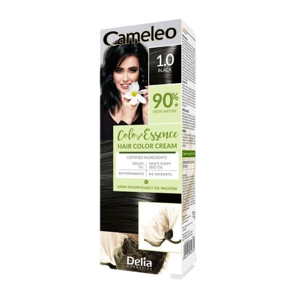 Cameleo Color Essence Hårfärgskräm 1.0 Svart, 75 g
