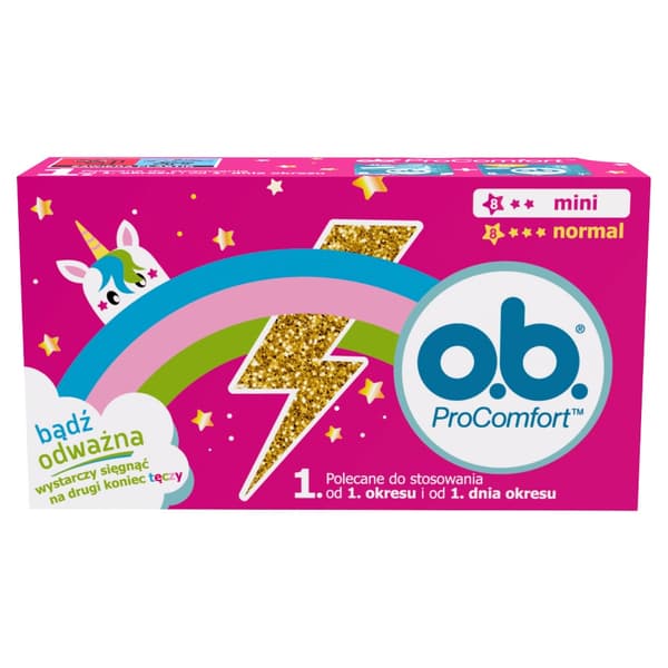 O.B. Teens ProComfort Mini & Normal Tamponer 16 stk - Komfort for Unge Kvinder