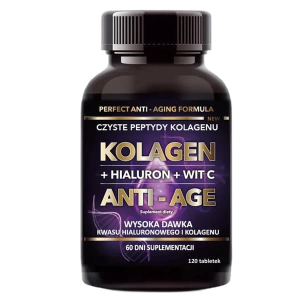 Intenson Kollageeni + Hyaluronihappo + C-Vitamiini Anti-Age, 120 tablettia
