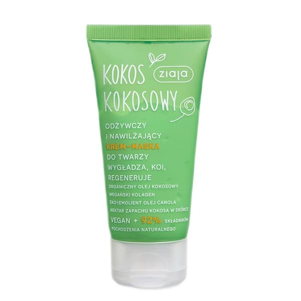 Ziaja Kokos Närande och Fuktgivande Ansiktskräm-Mask, 50 ml