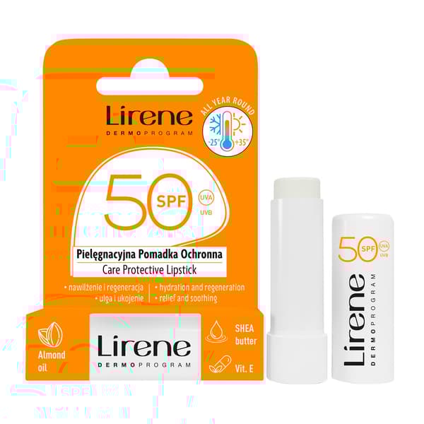 Lirene Beskyttende Læbepomade SPF50, 4.6 g