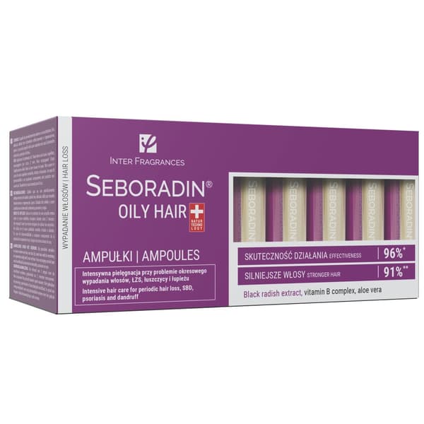 Seboradin Ampuller til Fedtet Hår med Tendens til Fald, 14 x 5,5 ml