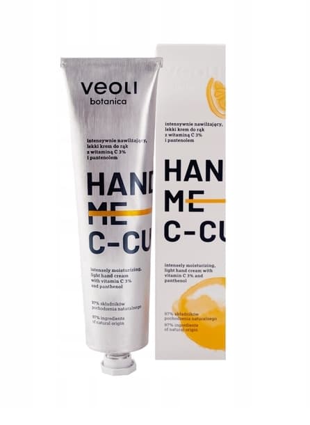 Veoli Botanica Hand Me C-Cure Intensivt återfuktande lätt handkräm med C-vitamin 3%, 75 ml