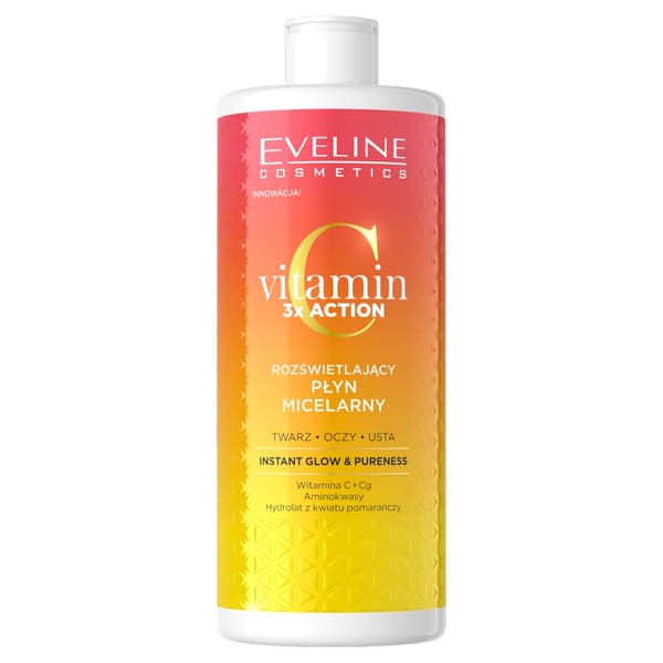 Eveline Vitamin C Trippelverkande Upplyst Micellär Vatten, 500 ml
