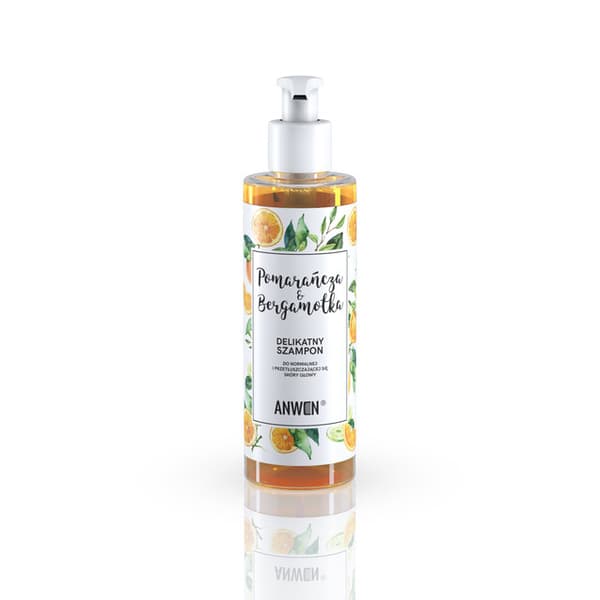 Anwen Hellä Appelsiini & Bergamotti Shampoo Normaali- ja Rasvoittuville Hiuspohjille, 200 ml