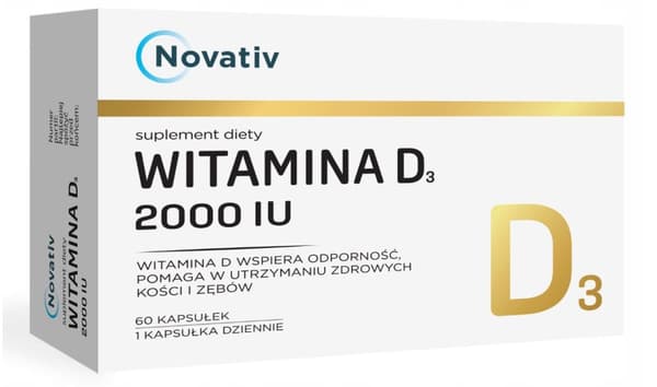Novativ Vitamin D3 2000 IE, 60 kapsler