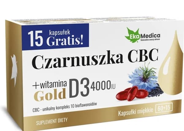 Ekamedica Svartkummin CBC Gold, 75 kapslar