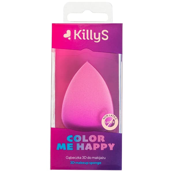 KillyS Farve Mig Glad 3D Makeup Svamp, Pink Lyserød