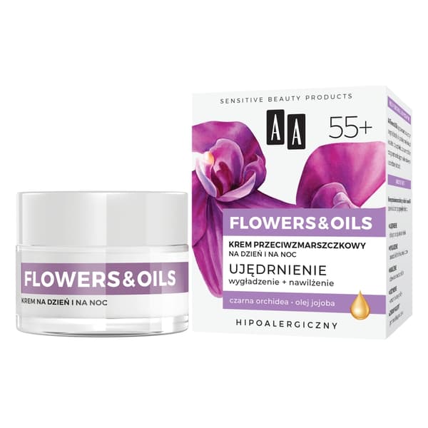 Blomster og Olier Anti-rynke Dag- og Natcreme, 50 ml