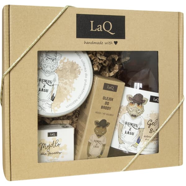 LaQ Vildmand fra Skoven Dusksæt med Brusegel 500ml + peeling + sæbe + olie