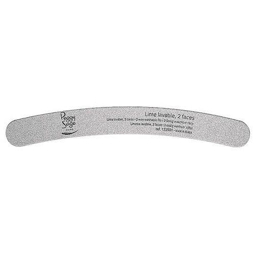 Peggy Sage Dobbelt-sidet bananformet neglefil 150/220 zebra, 1 styk