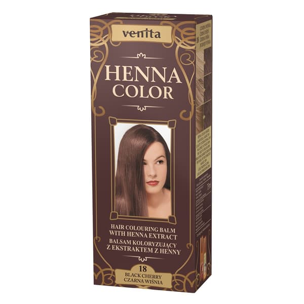 Venita Henna Värjäävä yrttivoide kirsikka 18 Mustikka, 75ml