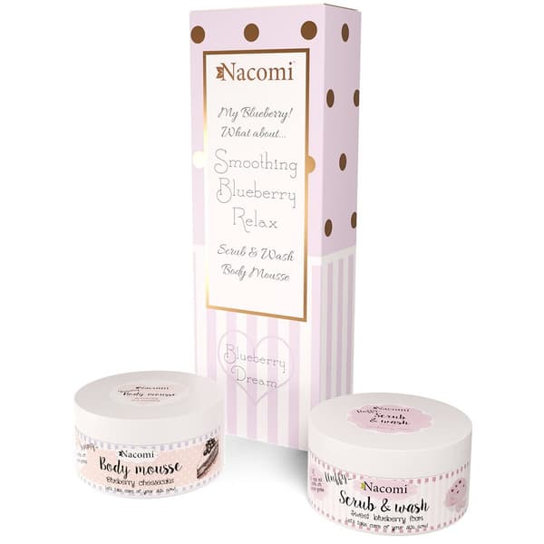 Mustikka-siloitussetti: Kuoriva Vaahto & Vartalovoide - 100 ml each