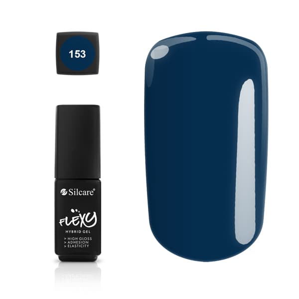 Silcare Hybridlack 153, 4,5g - Svart Högpresterande Hybridnagellack