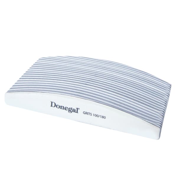 Donegal Set med 24 Vita Nagelfilar för Manikyr 100/180 Grit 17.8cm - Professionellt Kvalitetssortiment 2077