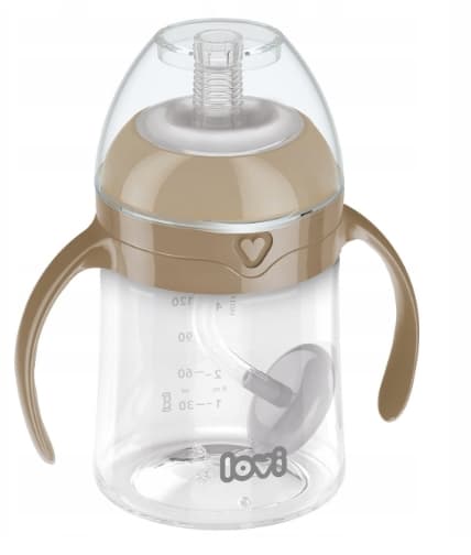 Livi, Første vægtede sugerørskop 150 ml 6m+, Brun 35/363